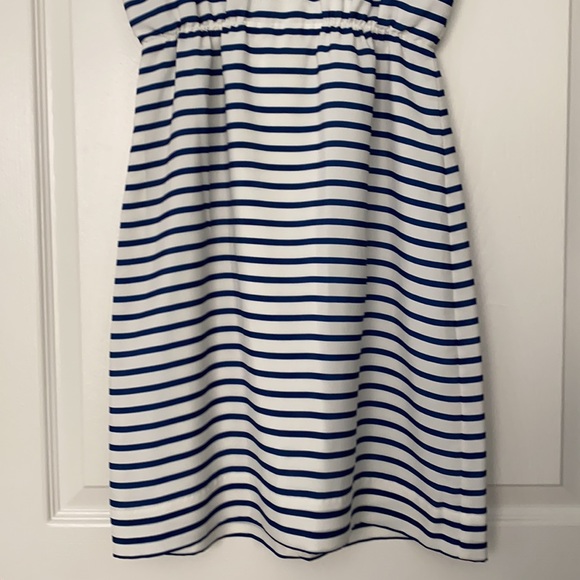 J. Crew Navy and White Striped Sleeveless Dress Size 0 - Picture 4 of 10